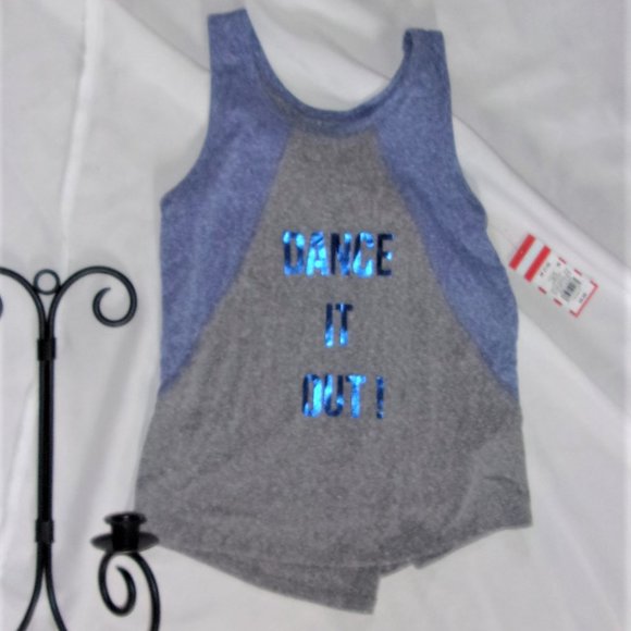 đź’ť4/$15 NEW medium girls 7 / 8 shirt tank top gray